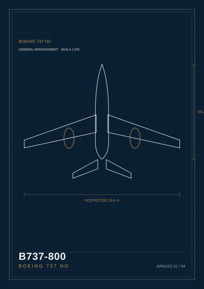 Boeing 737 — rysunek techniczny