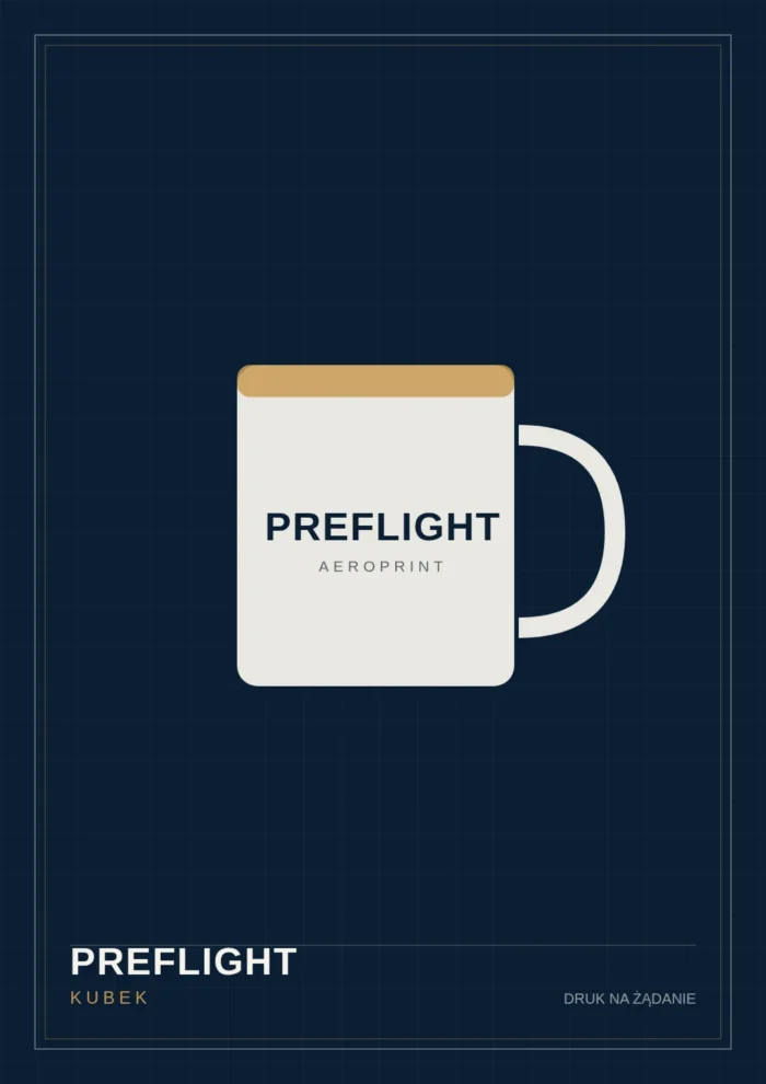 Kubek emaliowany „Preflight checklist”